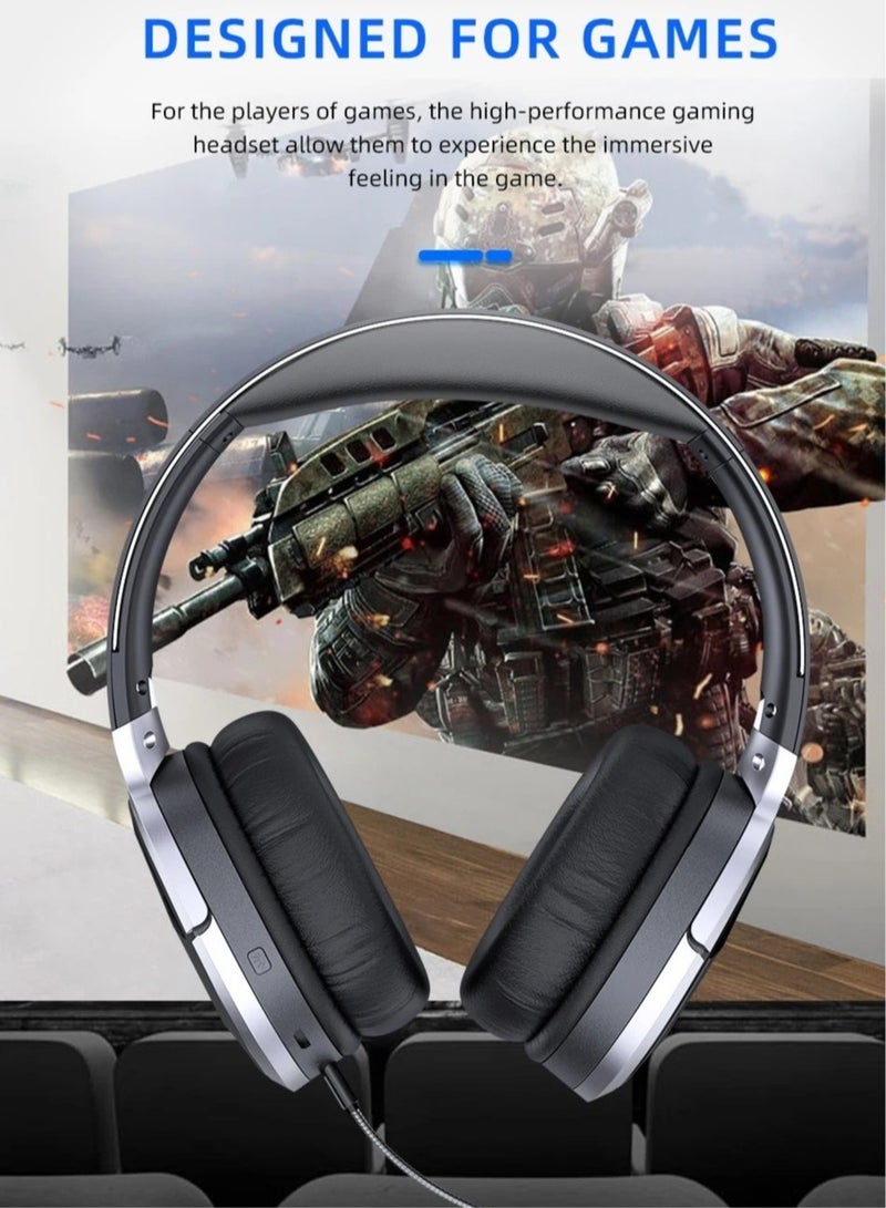 Awei A799BL Wireless Bluetooth Gaming Headset With HD Microphone, LED Light, Amazing Sound Quality, Supports Noise Cancellation, 14 Hours Continuous Playtime - Black / Gray - Image 3