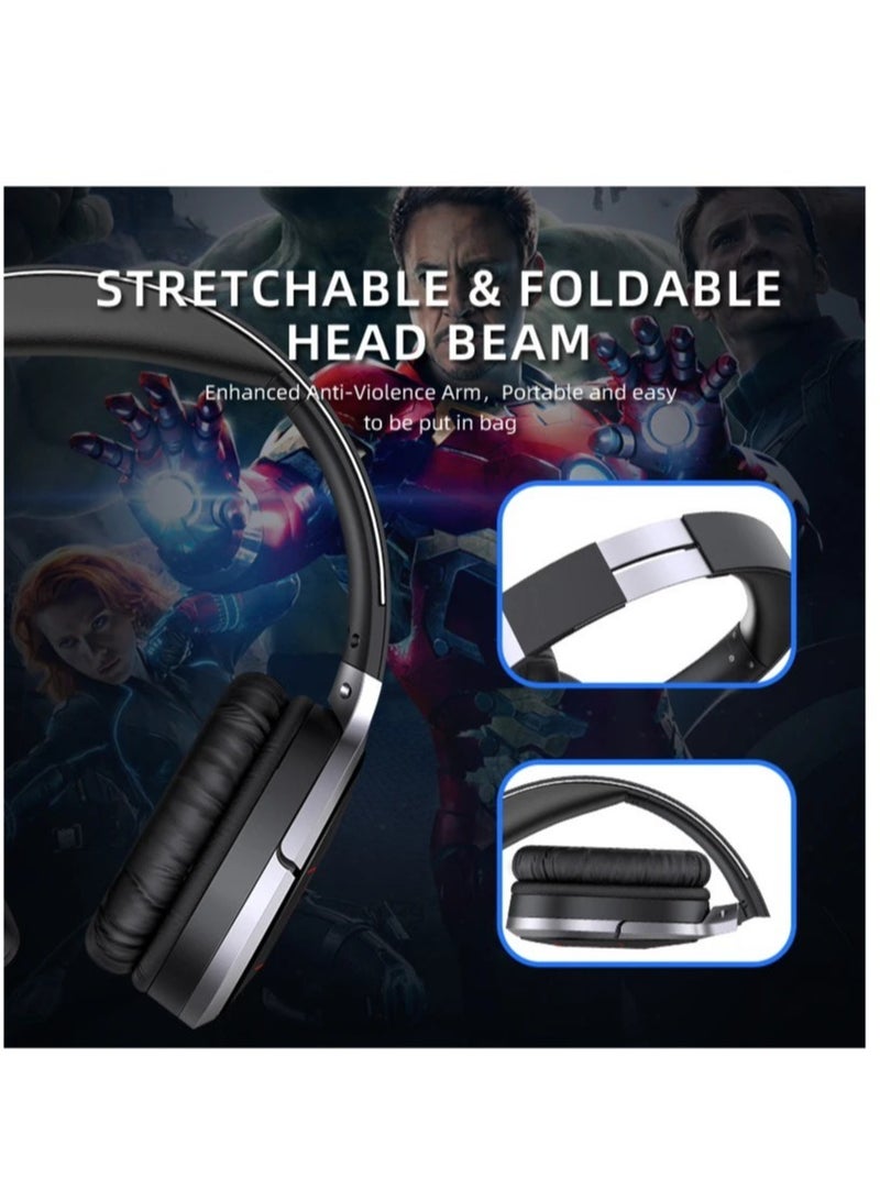 Awei A799BL Wireless Bluetooth Gaming Headset With HD Microphone, LED Light, Amazing Sound Quality, Supports Noise Cancellation, 14 Hours Continuous Playtime - Black / Gray - Image 5