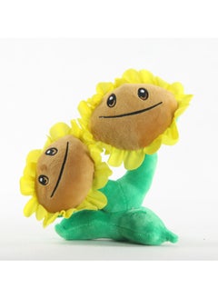 7 Inch Double Headed Sunflower Plants Vs. Zombies Plush Toy, Doll, Gift For Boys And Girls