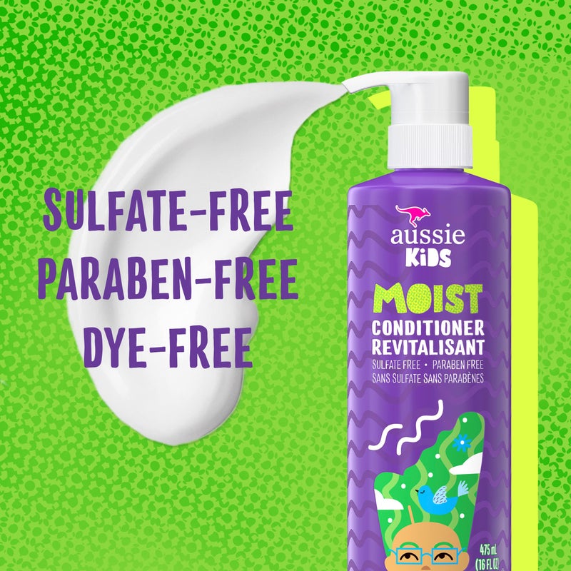 Aussie Kids Moist Sulfate Free Conditioner for Kids, 16 fl oz, Pack of 4 - Image 3