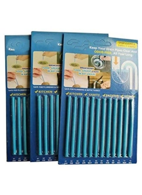 3 Packs of Drain Cleaner Cleaning Sewage Decontamination Deodorant