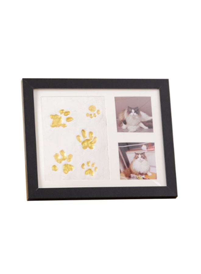 Bukela DIY Handprint and Footprint Frame for Baby and Pets, Black Hollow Design, Complete Kit with Ink Pad for First Year Memories - Image 1