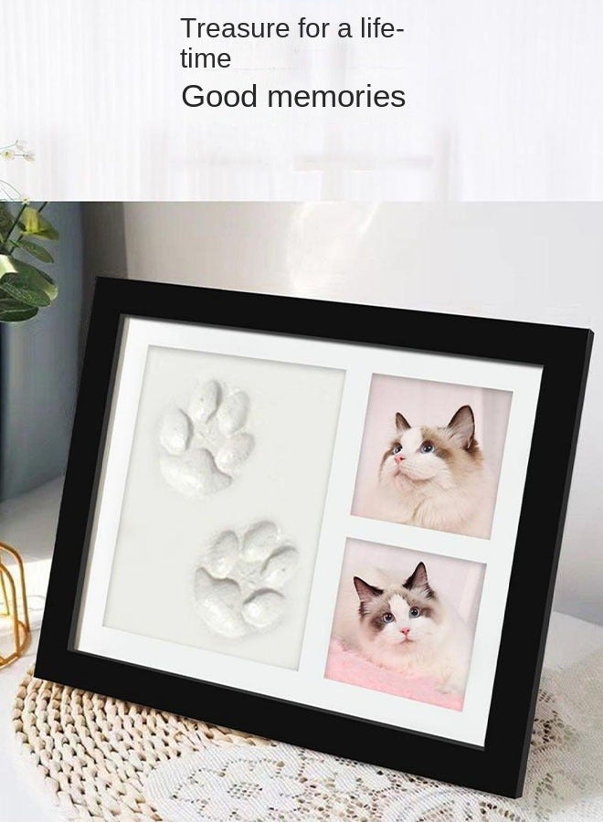 Bukela DIY Handprint and Footprint Frame for Baby and Pets, Black Hollow Design, Complete Kit with Ink Pad for First Year Memories - Image 2