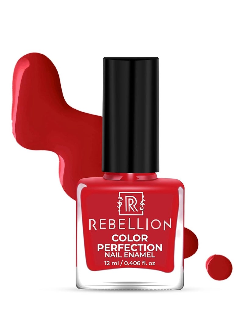 Rebellion Color Perfection Nail Enamel 12ml Red Passion RG38 - Image 1