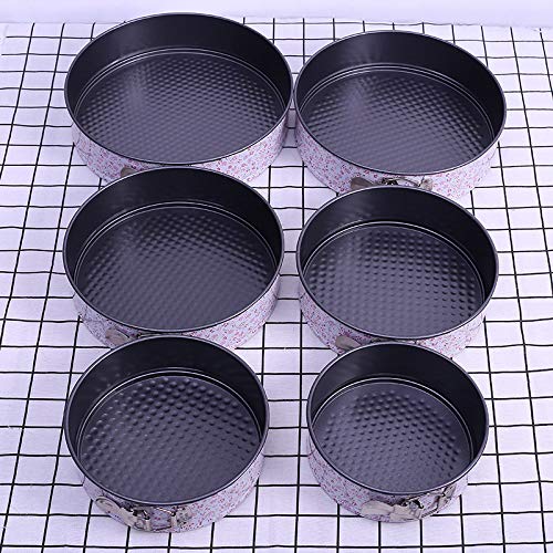 Miecux Non-Stick Springform Pan Set 7 Sizes Of High-Carbon Steel Cake Pans  Leak-Proof Bakeware Cheesecake Pan With Quick Release Clips & Removable Bottom (Set-1) - Image 3