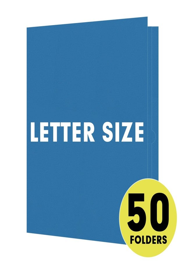 RAZCC Two Pocket Folders, 50 Pack 2Pocket Folders Fit Letter Size Paper, Paper Folders with Pockets for School Office Business Home, Navy Blue - Image 4