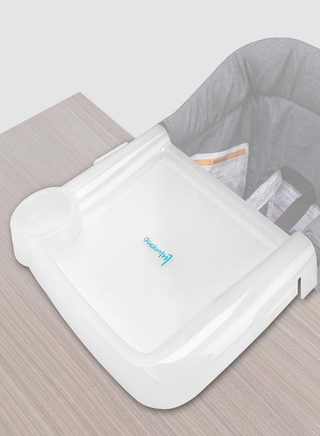 lulunemo Baby Dinner Tray Compatible with Lulunemo Portable Hook-On Chairs,Portable Baby Feeding Tray for Clip-on Quick Meal Chairs,Ideal for Babies and Toddlers,Perfect for Home and Restaurant Dining(Clear) - Image 1