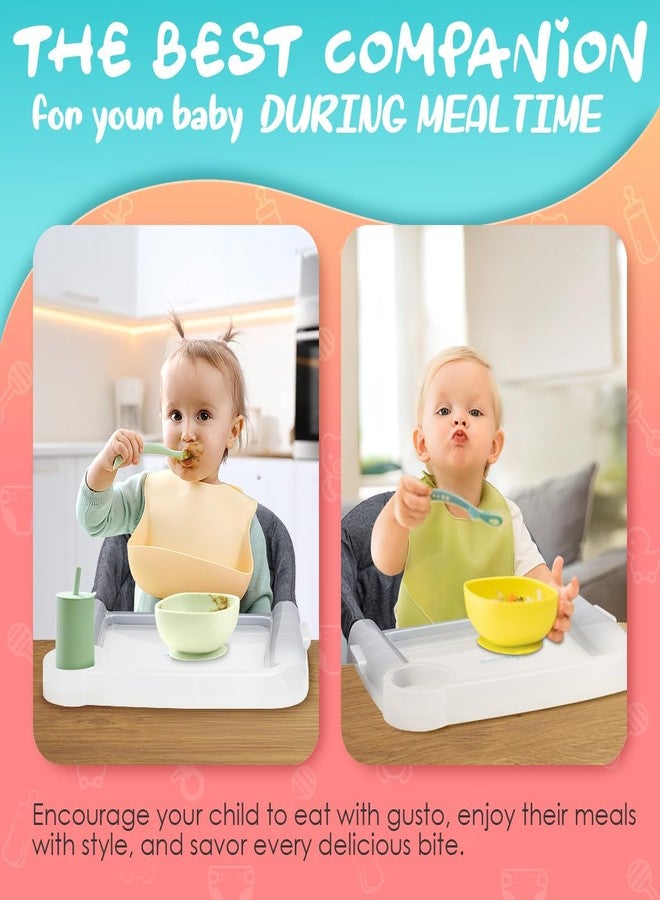 lulunemo Baby Dinner Tray Compatible with Lulunemo Portable Hook-On Chairs,Portable Baby Feeding Tray for Clip-on Quick Meal Chairs,Ideal for Babies and Toddlers,Perfect for Home and Restaurant Dining(Clear) - Image 2