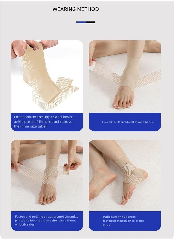 Generic - Ankle guard to prevent sprains, professional ankle guard for men and women, running, basketball, ankle sprain rehabilitation A pair of protective gear  (black) - Image 1