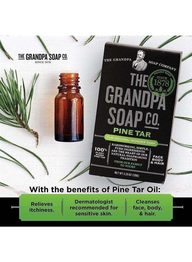 GRANDPA'S Soap Pine Tar 4.25 oz (Pack of 4)  - Image 3