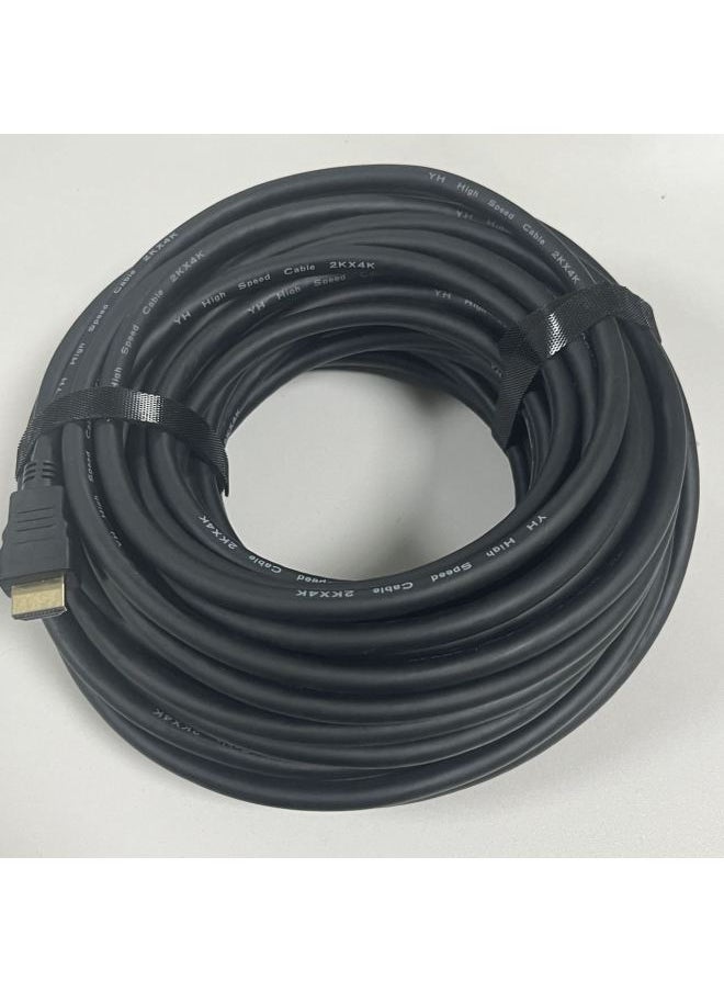 ماركة غير محددة كابل بيانات فيديو لعرض جهاز استقبال التلفزيون والكمبيوتر وشاشة العرض hdmi2.0 إصدار 4K HD line 4k60HZ - اللون: أسود - طول الخط: 20 متر  - Image 3