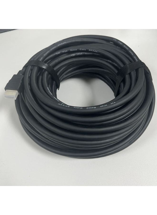 ماركة غير محددة كابل بيانات فيديو لعرض جهاز استقبال التلفزيون والكمبيوتر وشاشة العرض hdmi2.0 إصدار 4K HD line 4k60HZ - اللون: أسود - طول الخط: 20 متر  - Image 4