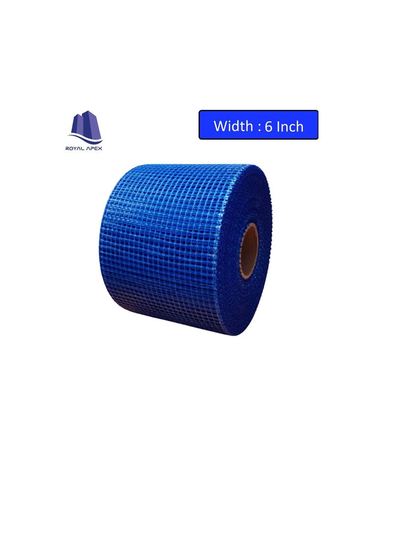 Generic - Acrylic Resin Coated Fiberglass Blue Mesh Reinforcement of Plaster And Spanning Slots as Well As Exterior Walls. (6 Inch) - Image 1