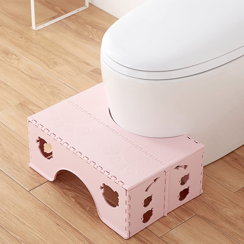 Foldable Toilet Stool 7 inches Healthy Squatting Posture Poop Stool with AntiSlip Feet by CHEAGO Portable Travel Foot Stool for Toilet Unique Folding Design CompactWide footrest