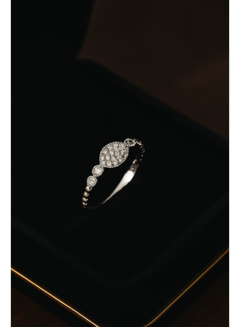 3Diamonds Exclusive Silver Round Zircon Ring for Women – Platinum & Rhodium Plated, Elegant Classic Design, Luxury Jewelry in Multiple Sizes - Image 3