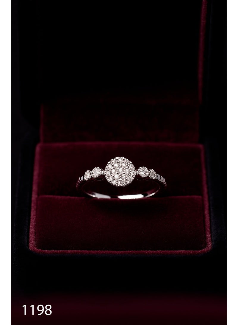 3Diamonds Exclusive Silver Round Zircon Ring for Women – Platinum & Rhodium Plated, Elegant Classic Design, Luxury Jewelry in Multiple Sizes - Image 2