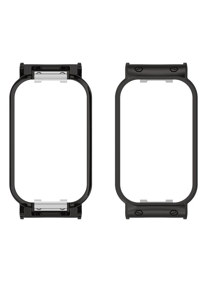 إيروريكس جراب حماية بإطار معدني لساعة Xiaomi Smart Band 8 Active / Redmi Band 2 (أسود) - Image 1