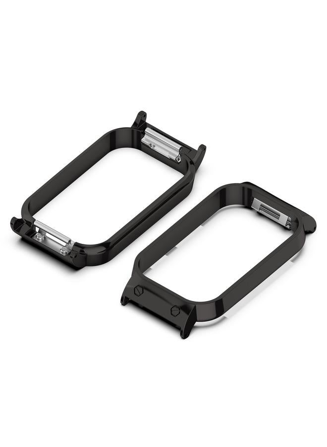 إيروريكس جراب حماية بإطار معدني لساعة Xiaomi Smart Band 8 Active / Redmi Band 2 (أسود) - Image 2