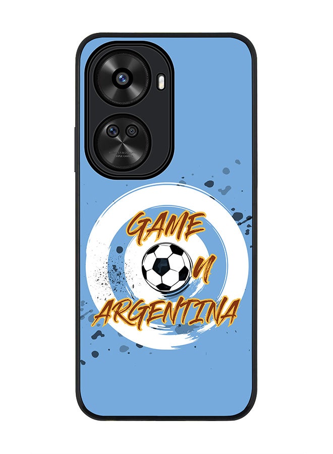 Stylizedd Rugged Black edge case for Huawei nova 12 SE / Huawei nova 11 SE 4G, Slim fit Case Flexible Anti Drop TPU Gel Thin Cover - Game on Argentina - Image 1