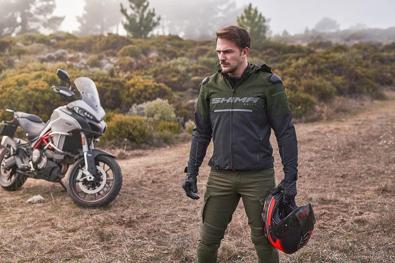 SHIMA DRIFT Lightweight Summer Motorbike Jacket for Men with CE Armor - Khaki, 4XL - Image 3