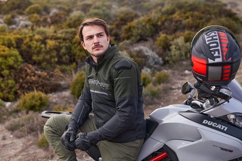 SHIMA DRIFT Lightweight Summer Motorbike Jacket for Men with CE Armor - Khaki, 4XL - Image 2