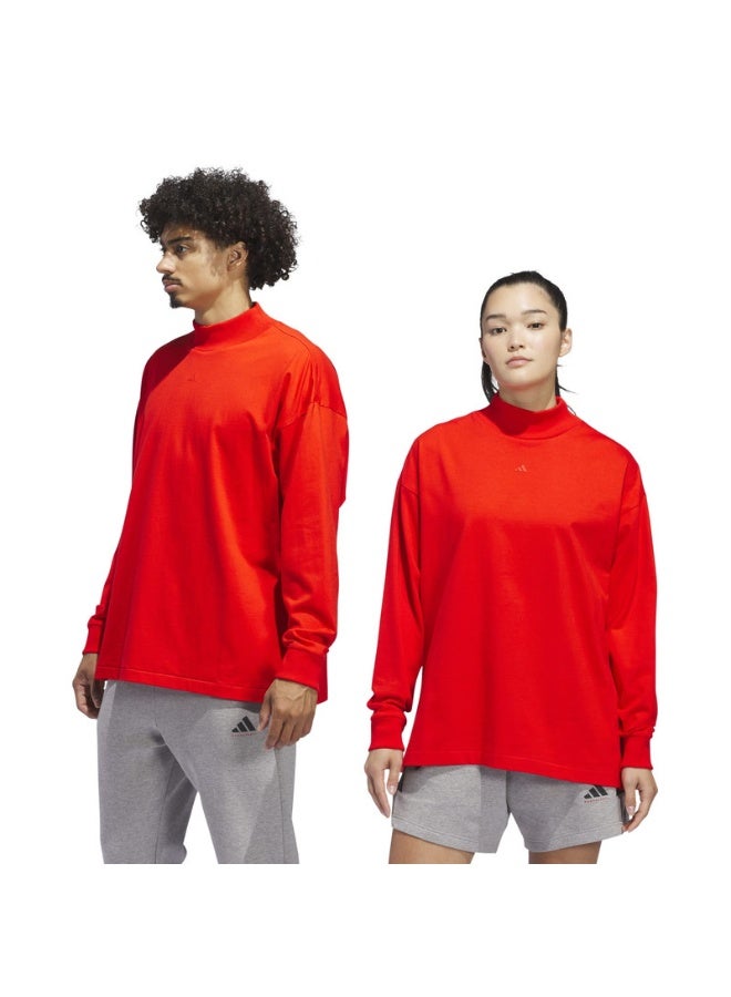 Adidas adidas ONE BB L/S TEE Red Originals Unisex T-SHIRTS  - Image 3