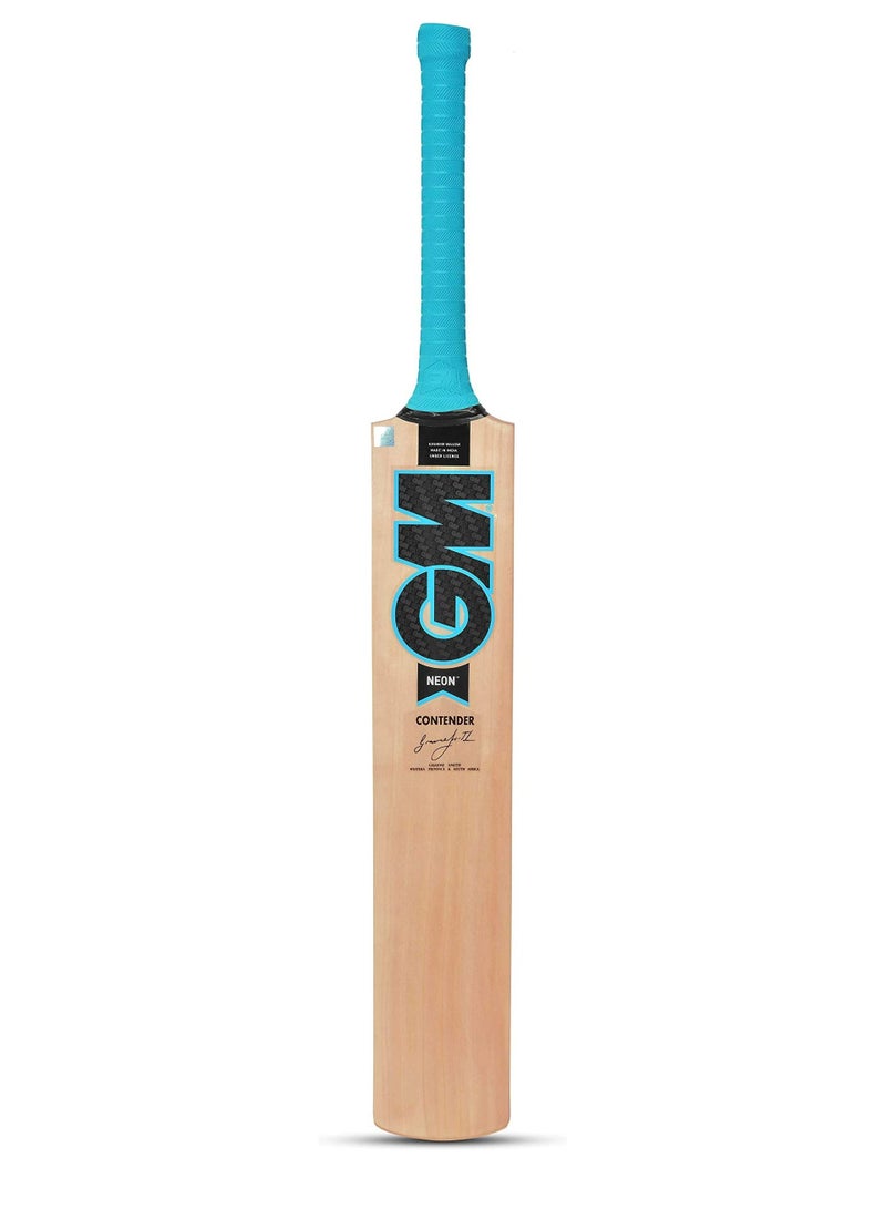 GM Neon Contender Kashmir Willow Cricket Bat for Leather Ball | Size-6 | Light Weight | Free Cover| (1601207) - Image 1
