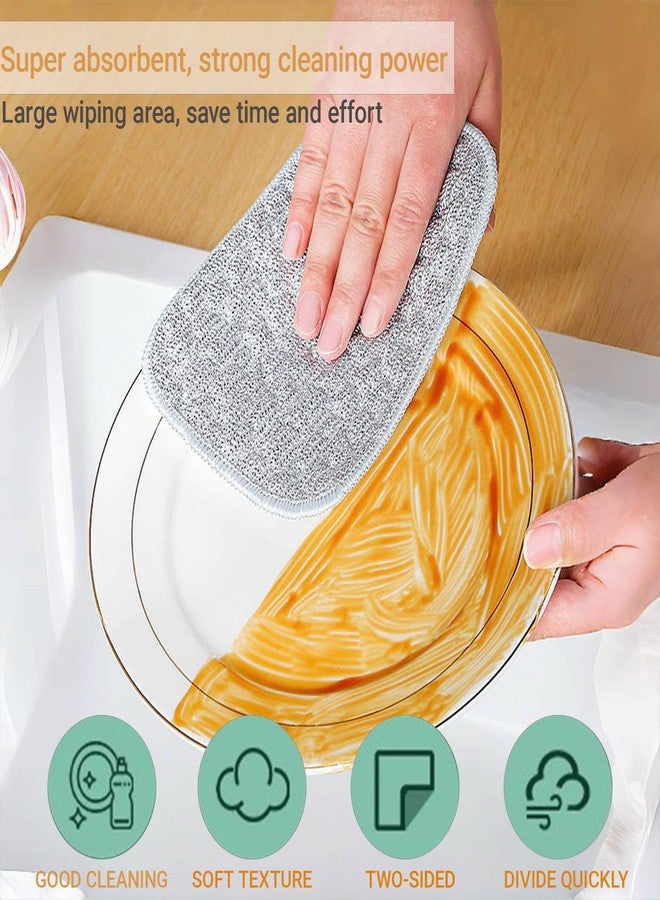 Turutu 5PCS Double-Sided Thickened Wire Dishwashing Rags - Non Scratch Wire Dishcloth & Miracle Wire Cleaning Cloth, Multipurpose Use on Dishes, Pots, Sinks & Kitchen Surfaces - Image 3