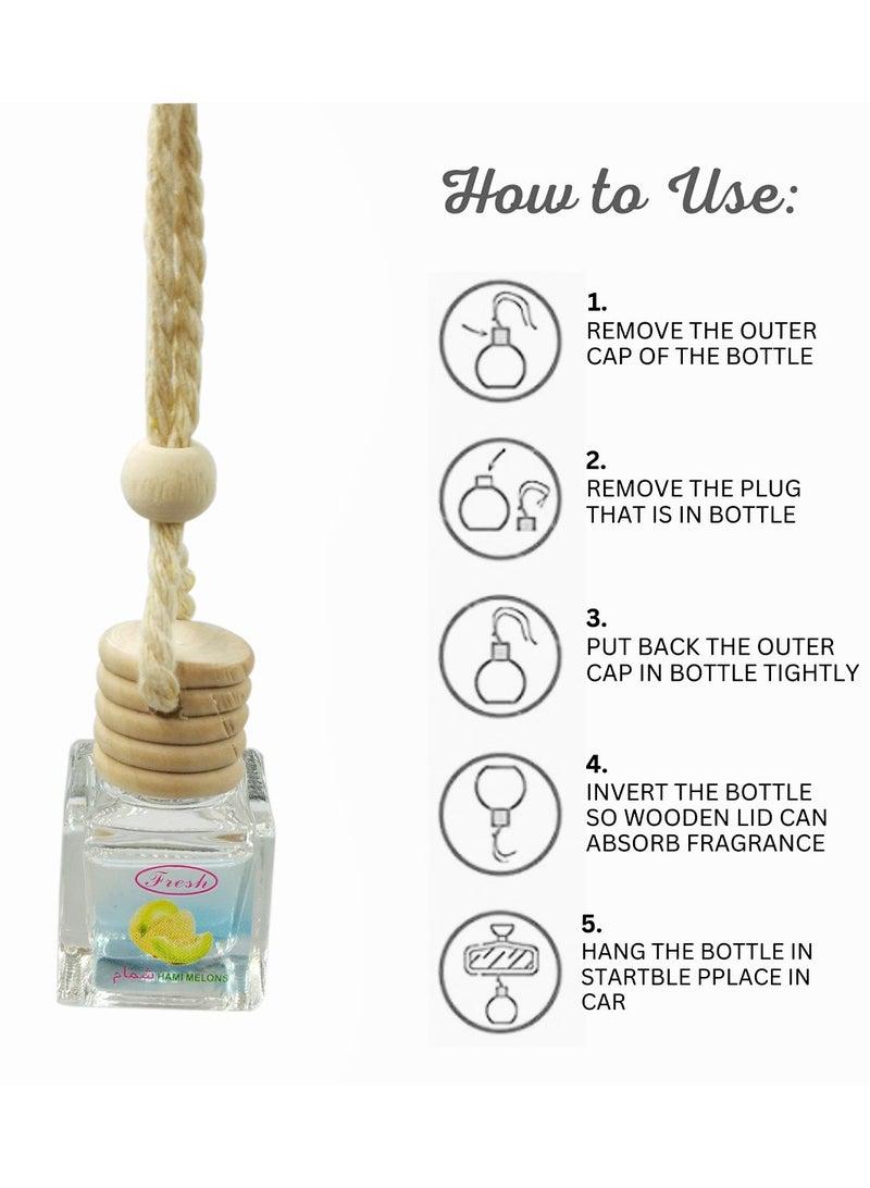 Fresh Combo - Buy 2PCS FRESH Hami Melons Car Air Freshener - Hanging Perfume Diffuser - Image 5