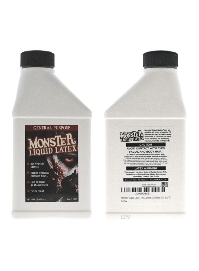Monster Liquid Latex - Dries CLEAR - Creates Zombie Skin and FX