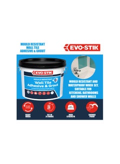 EVO-STIK Tile a Wall Adhesive & Grout for Ceramic & Mosaic Tiles 1L White  - Image 3