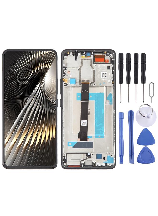 Replacement For Xiaomi Redmi Turbo 3 Original LCD Screen Digitizer Full Assembly with Frame Black - Image 1