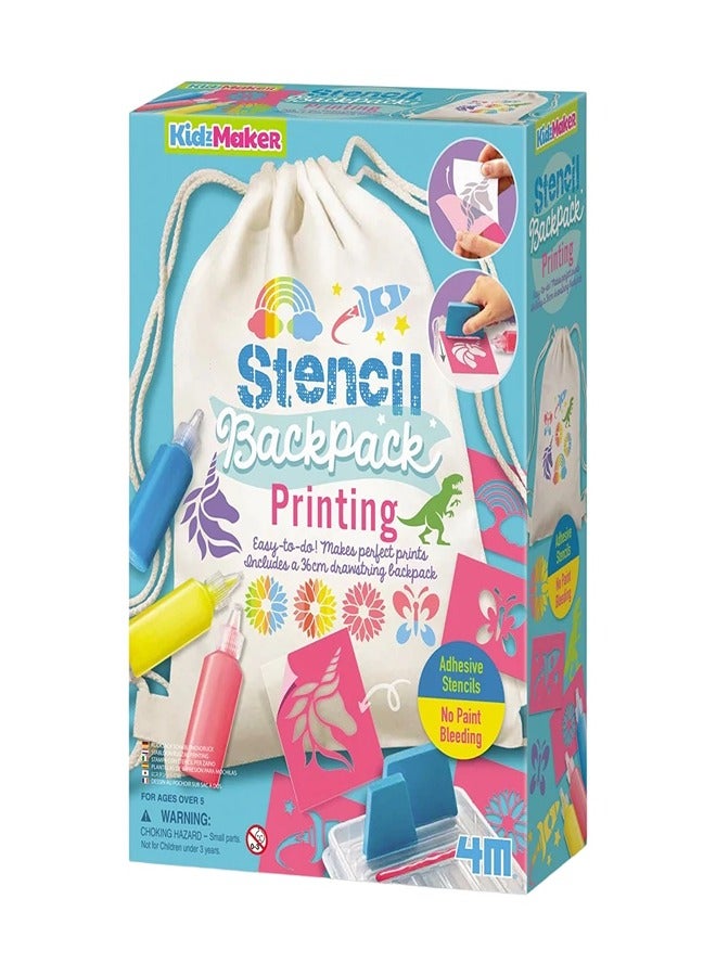 4m 4M - KidzMaker Stencil Backpack Printing - 00-04788  - Image 1