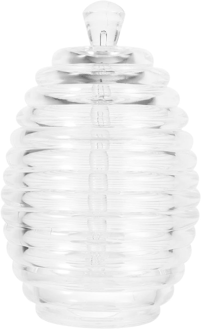 Plastic Honey Jar with Dipper 265ml Honey Pot Container Syrup Dispenser for Kitchen and Household Storage - Image 1