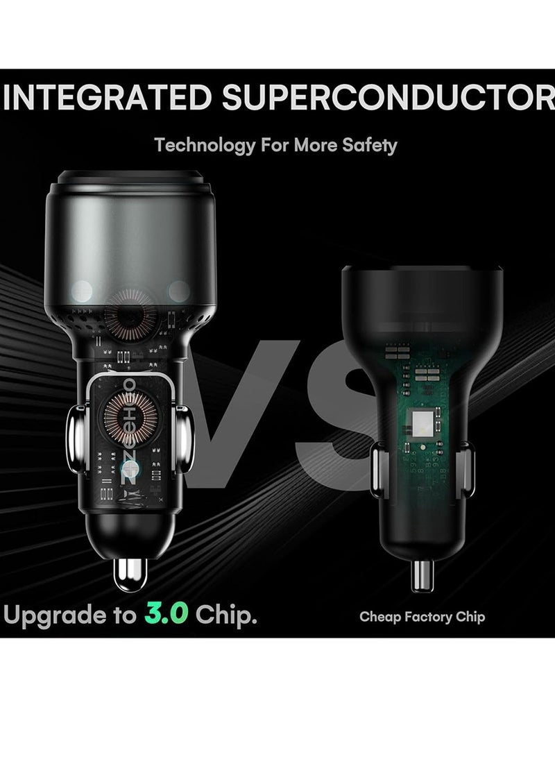 mpBLBERRI 95 Watts PD Car Charger with Type-C to Type-C Charging Cable MpBLBerri BLB-C204 - Image 4