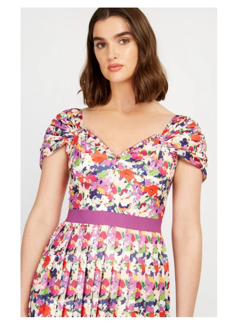 Little Mistress Little Mistress Floral Pleat Midaxi