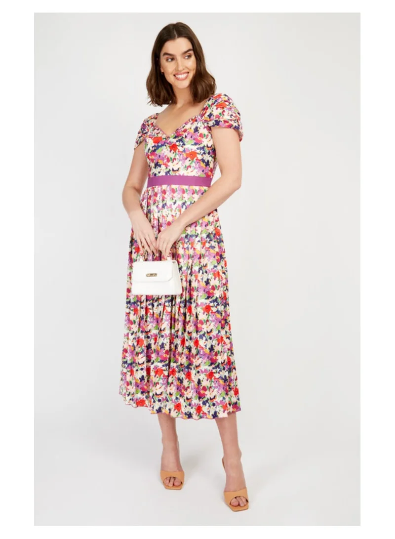 Little Mistress Little Mistress Floral Pleat Midaxi