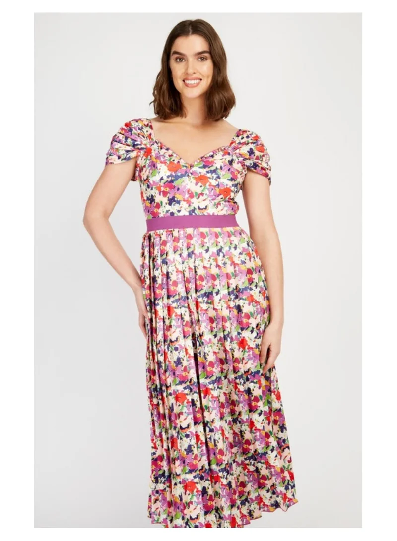 Little Mistress Little Mistress Floral Pleat Midaxi