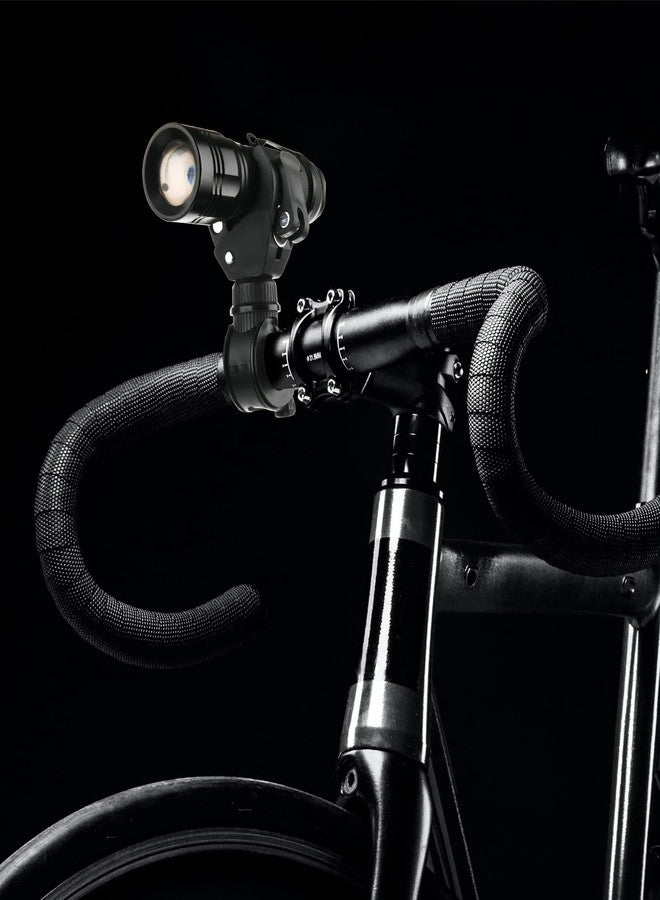 Cosmos 2 Pcs Bike Flashlight Mount Holder Universal Bicycle Flashlight Holder 360º Rotation Bike Flashlight Clip Adjustable Clamp LED Headlight Holder for Cycling, Riding - Image 2