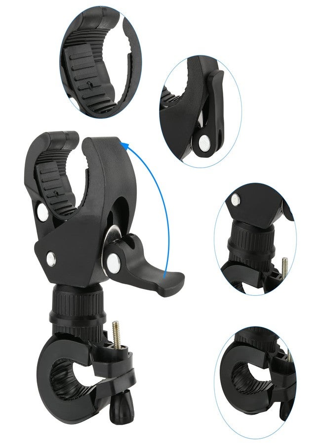 Cosmos 2 Pcs Bike Flashlight Mount Holder Universal Bicycle Flashlight Holder 360º Rotation Bike Flashlight Clip Adjustable Clamp LED Headlight Holder for Cycling, Riding - Image 5