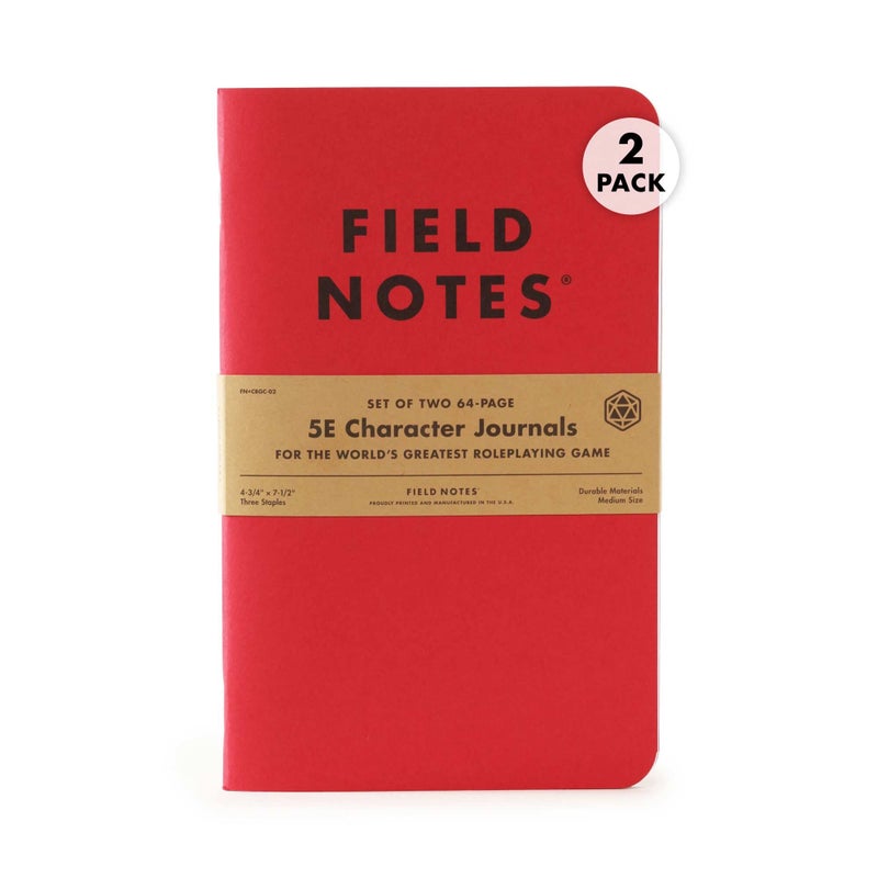 Field Notes: 5E Character Journal - 2 Pack - Character Notebook for Dungeons and Dragons Fifth Edition - 4.75 x 7.5 Inchâ€¦ - Image 1