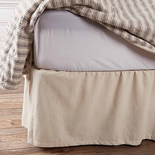 Piper Classics Market Place Natural King Bed Skirt 16 Drop Beige Cream Dust Ruffle Farmhouse Bedding 