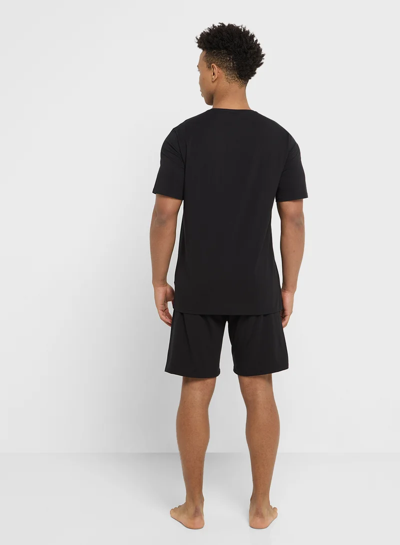 BOSS Logo Crew Neck T-Shirt And Shorts Set