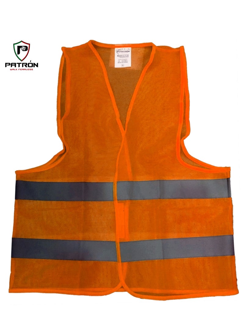 Patron High Quality Reflective Fabric With Hi Vis Tape Vest In Lightweight, Wind And Moisture Resistant