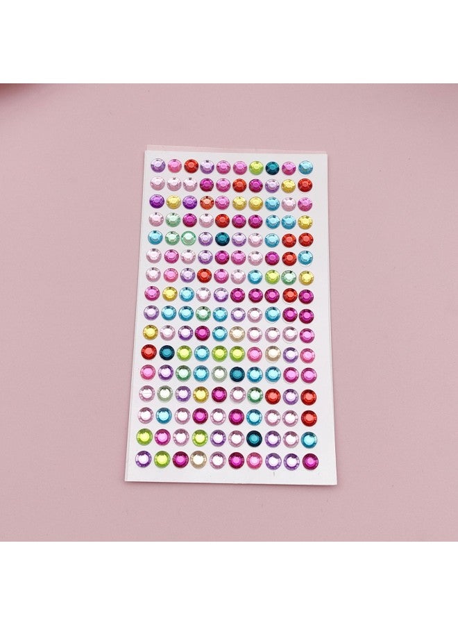 Explosions DIY Acrylic Diamond Sticker Photo Frame Decorative Sticker Accessories Material Closed Bag Water Drops Love Piece-Specifications Support Image Upload:Colored Round Diamond (6mm) 7.5*13cm - Image 1