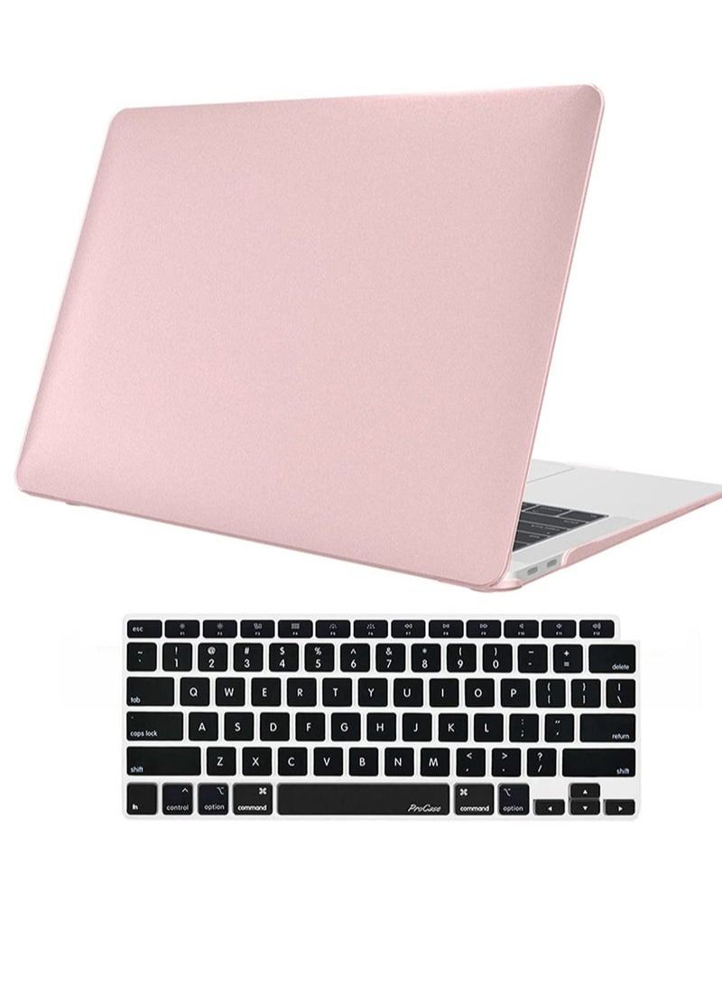 MacBook Air 13 Inch Case 2020 2019 2018 Release A2337 M1 A2179 A1932, Hard Case Shell Cover for MacBook Air 13-inch Model A2179 A1932 with Keyboard Skin Cover -Clearpink  - Image 1