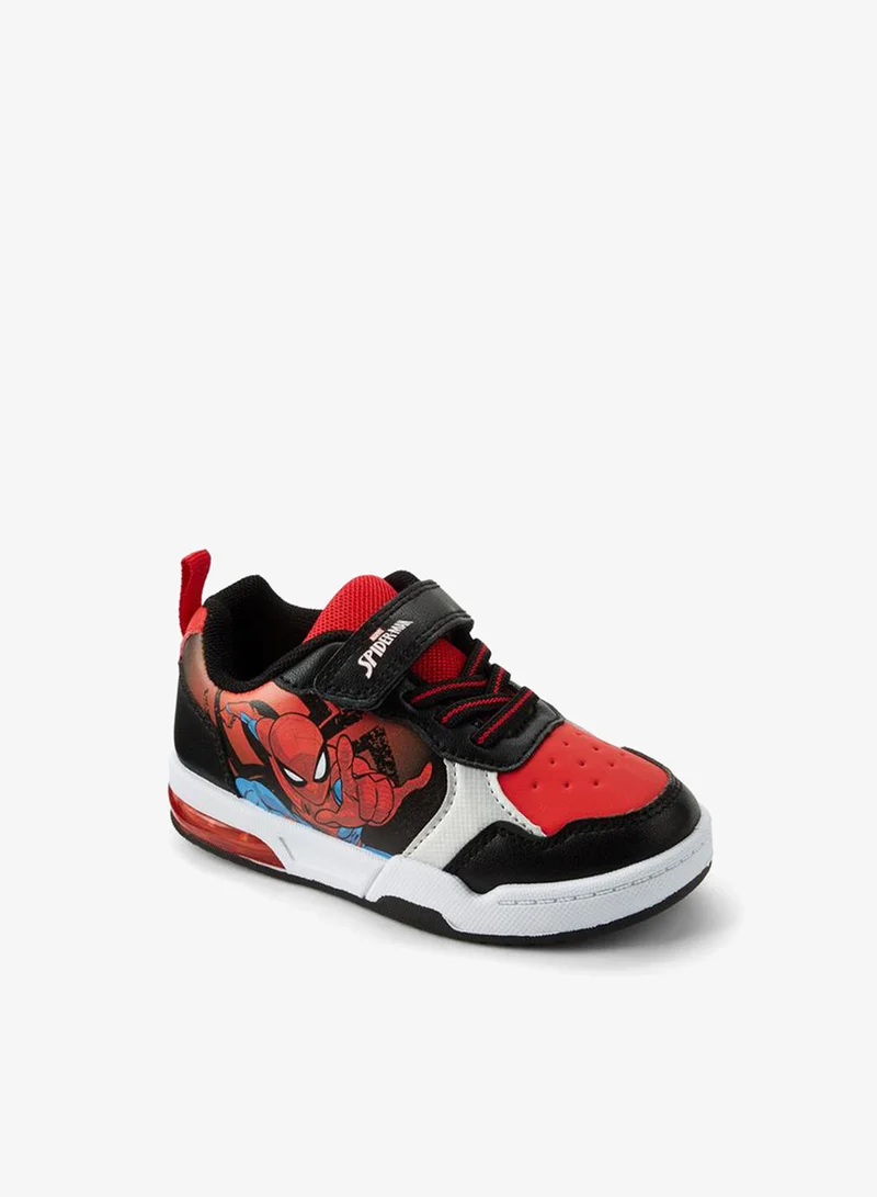 مارفل Boys Spider-Man Print Light-Up Ankle School Sneakers