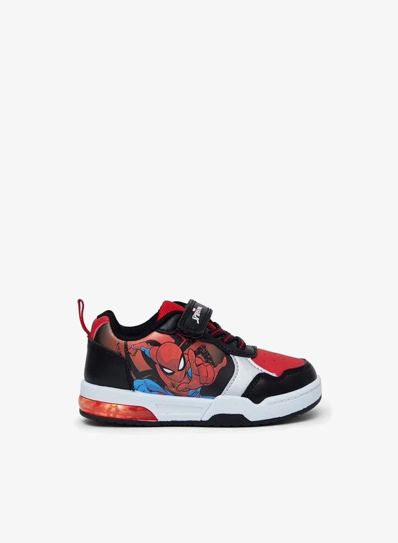 Marvel BLACK Boys Spider-Man Print Light-Up Ankle School Sneakers for Men | Best Price UAE