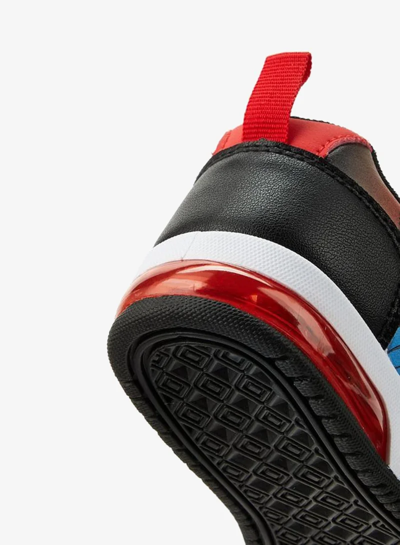 Marvel BLACK Boys Spider-Man Print Light-Up Ankle School Sneakers for Men | Best Price UAE