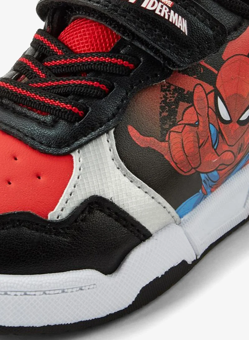 Marvel BLACK Boys Spider-Man Print Light-Up Ankle School Sneakers for Men | Best Price UAE
